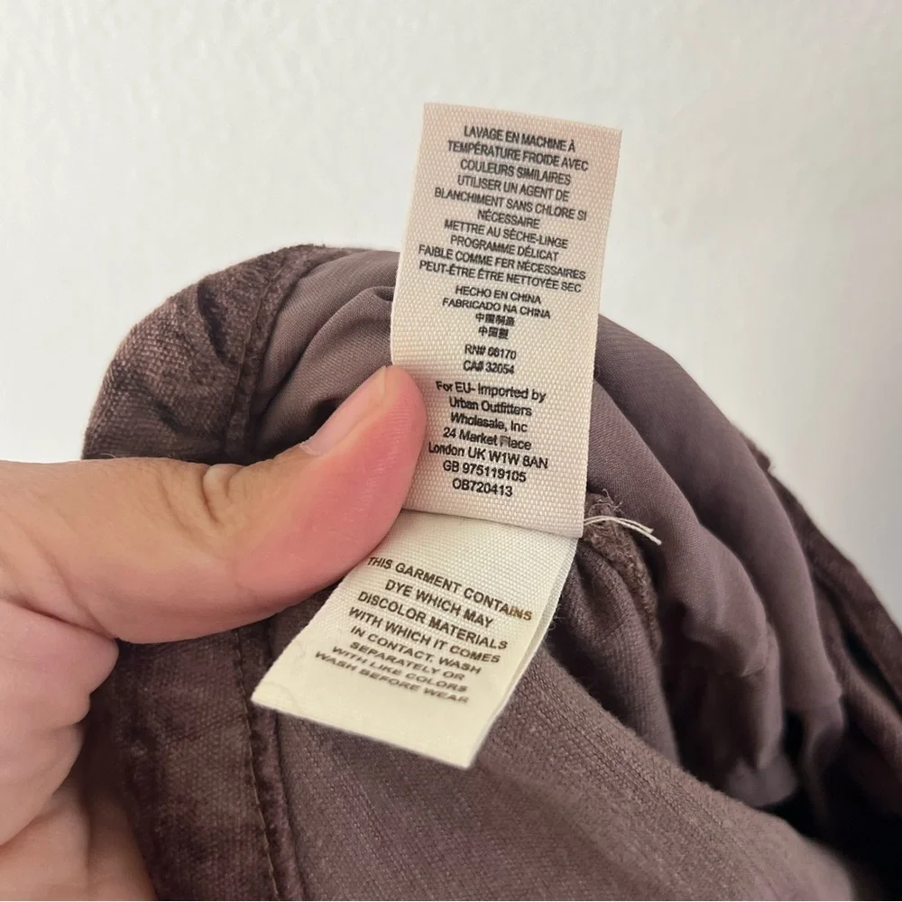 Free People‎ Dusty Pink Crushed Velvet Crop Bootcut Pants Size 28